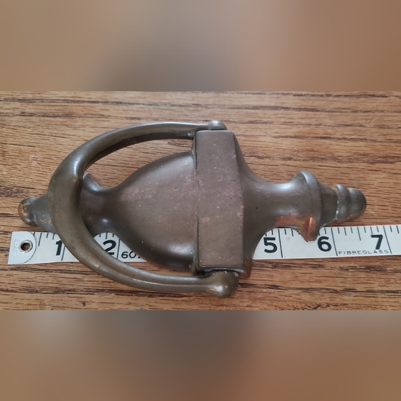 Vintage Heavy Brass Door Knocker 6 3/4" x 3 3/4" - Picture 4 of 5